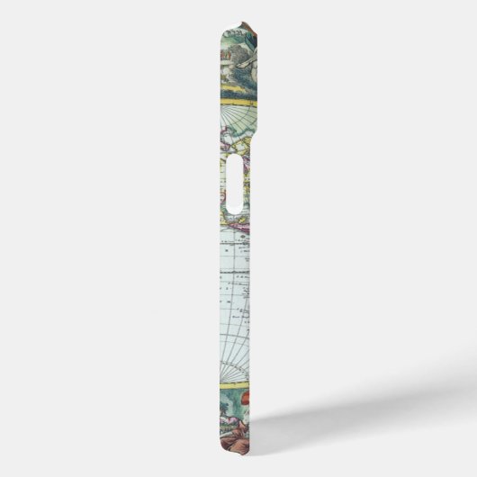 17e eeuw Antiek Wereldkaart, Frederick De Wit Case-Mate iPhone Case (Achterkant / Rechts)