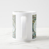 17e eeuw Antiek Wereldkaart, Frederick De Wit Grote Koffiekop (Achterkant)