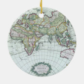 17e eeuw Antiek Wereldkaart, Frederick De Wit Keramisch Ornament (Achterkant)