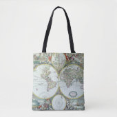 17e eeuw Antiek Wereldkaart, Frederick De Wit Tote Bag (Voorkant)