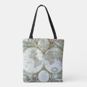 17e eeuw Antiek Wereldkaart, Frederick De Wit Tote Bag (Achterkant)