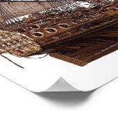 17e eeuw Brits oorlogmodel Poster (Hoek)