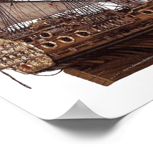 17e eeuw Brits oorlogmodel Poster (Hoek)