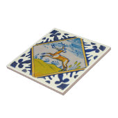 17e eeuw Delft Deer Handbeschilderde Reproductie Tegeltje (Zijkant)