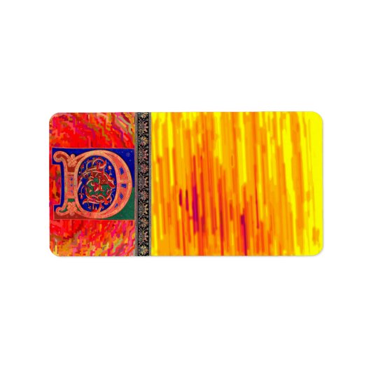 17e eeuw Letter D-adreslabel Etiket (Voorkant)