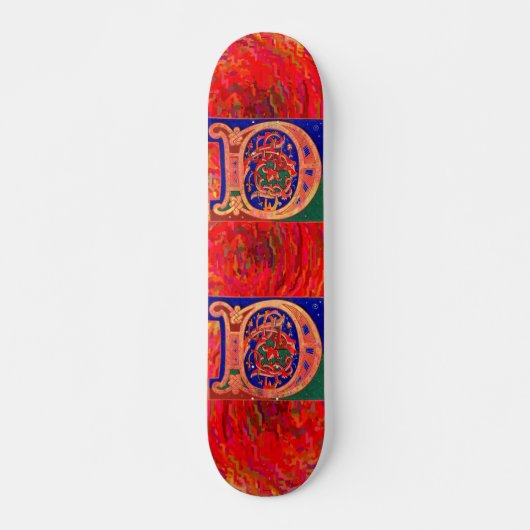 17e eeuw Letter D Skateboard (Voorkant)