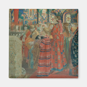 17e eeuw Russische vrouwen in de kerk Magneet