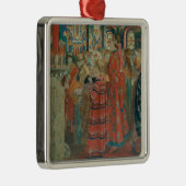 17e eeuw Russische vrouwen in de kerk Metalen Ornament (Rechts)