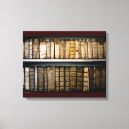 17e eeuw Vellum Bindings Antiek boeken Canvas Afdruk