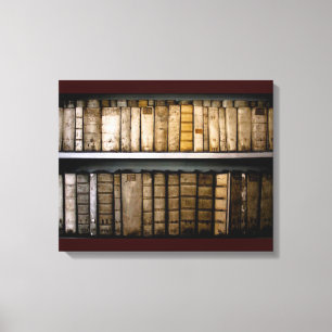 17e eeuw Vellum Bindings Antiek boeken Canvas Afdruk