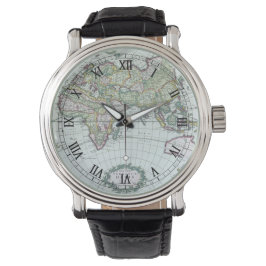 17e-eeuwse antieke wereldkaart, Frederick De Wit Horloge