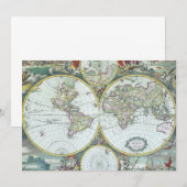 17e-eeuwse antieke wereldkaart, Frederick De Wit Kaart (Voorkant / Achterkant)