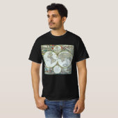17e-eeuwse antieke wereldkaart, Frederick De Wit T-shirt (Voorkant volledig)