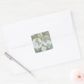 17e-eeuwse antieke wereldkaart, Frederick De Wit Vierkante Sticker (Envelop)