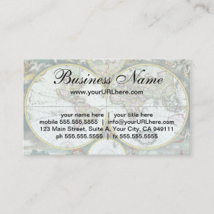 17e-eeuwse antieke wereldkaart, Frederick De Wit Visitekaartje