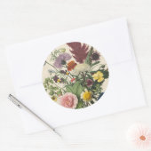  17e-eeuwse bloemengeschiedenis ronde sticker (Envelop)