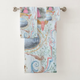 17e-eeuwse kunst Bloemen Vogellandschap Bad Handdoek