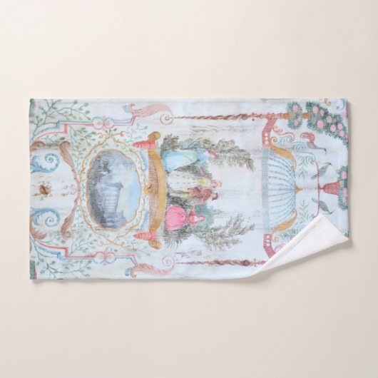 17e-eeuwse kunst Bloemen Vogellandschap Bad Handdoek (Handdoek)