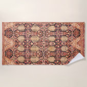 17e-eeuwse Perzische tapijtprint Strandlaken (Voorkant)