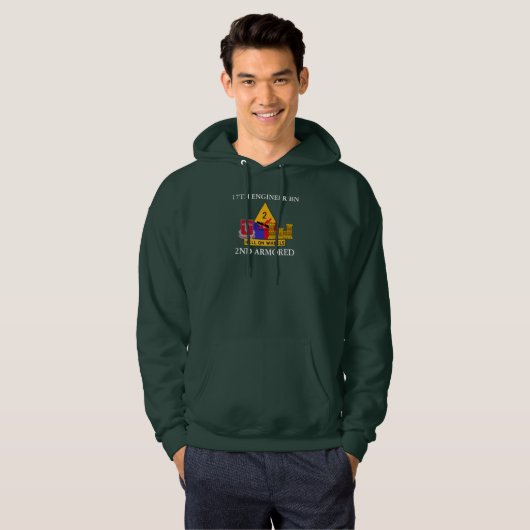 17E ENGINEER BATTALION 2E ARMORED  HOODIE (Voorkant volledig)