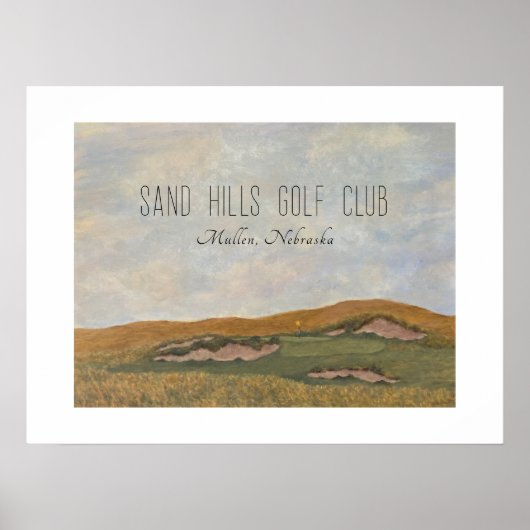 17e Hole bij Sand Hills Poster (Voorkant)