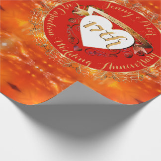 17e huwelijksjubileum Carneliaan Cadeaupapier
