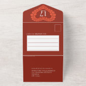 17e huwelijksjubileum evenement carneool foto all in one uitnodiging (Buitenkant)