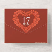 17e huwelijksjubileum evenement carneool foto all in one uitnodiging (Achterkant)