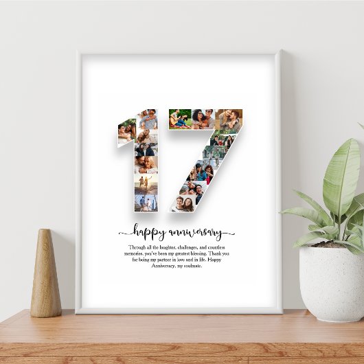 17e jubileum foto collage poster