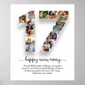 17e jubileum foto collage poster (Voorkant)
