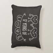 17e Jubileum Gift Chalk Hearts Decoratief Kussen (Achterkant (Verticaal))