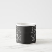 17e Jubileum Gift Chalk Hearts Espresso Kop (Voorkant)