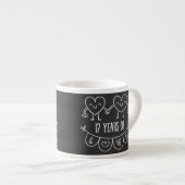 17e Jubileum Gift Chalk Hearts Espresso Kop (Voorkant rechts)