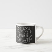 17e Jubileum Gift Chalk Hearts Espresso Kop (Rechts)
