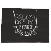 17e Jubileum Gift Chalk Hearts Groot Cadeauzakje (Achterkant)