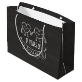 17e Jubileum Gift Chalk Hearts Groot Cadeauzakje (Achterkant Gekanteld)