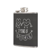 17e Jubileum Gift Chalk Hearts Heupfles (Links)