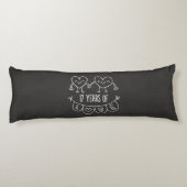 17e Jubileum Gift Chalk Hearts Lichaamskussen (Achterkant)
