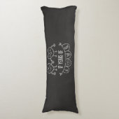 17e Jubileum Gift Chalk Hearts Lichaamskussen (Voorkant Verticaal)