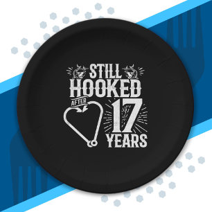 17e Jubileum koppels gehuwd 17 jaar Papieren Bordje