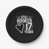 17e Jubileum koppels gehuwd 17 jaar Papieren Bordje (Voorkant)