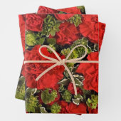 17e Jubileum, Rode anjers Inpakpapier Vel (In situ)