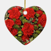 17e Jubileum, Rode anjers Keramisch Ornament (Achterkant)