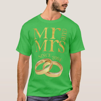 17e Jubileum van het huwelijk Gift Mr & Mrs. sinds T-shirt