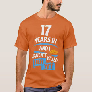 17e Jubileum voor bruiloft 17 jaar T-shirt