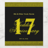 17e Jubileum voor weddenschappen - Etiket voor aan (Enkel label)