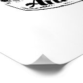 17e Jubileum voor weddenschappen, zwarte en witte  Poster (Hoek)