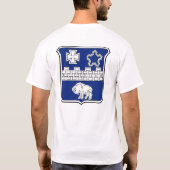 17e militaire container voor het infanteriestelsel t-shirt (Achterkant)