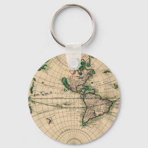 17e nieuwe Wereldkaart Sleutelhanger
