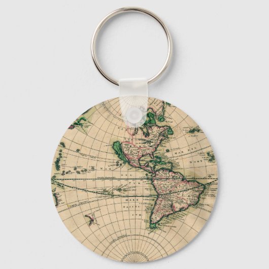 17e nieuwe Wereldkaart Sleutelhanger (Voorkant)